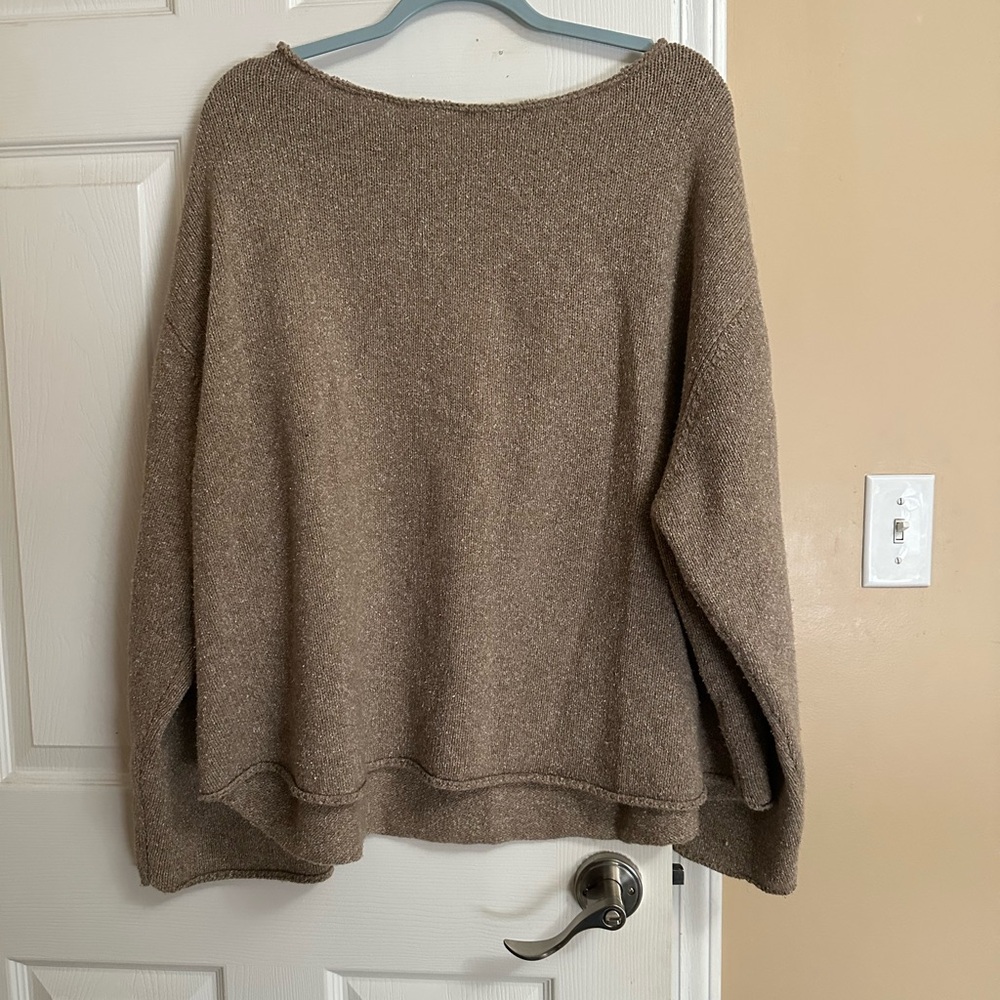 James Street Co. Wool Silk Tan Sweater